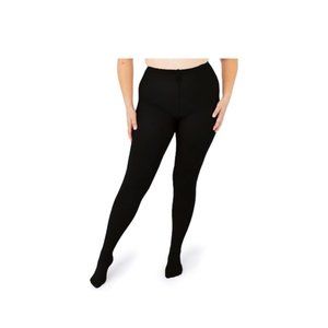 Opaque Microfiber Silky Toes Plus Size Tights Black 00-0 Plus